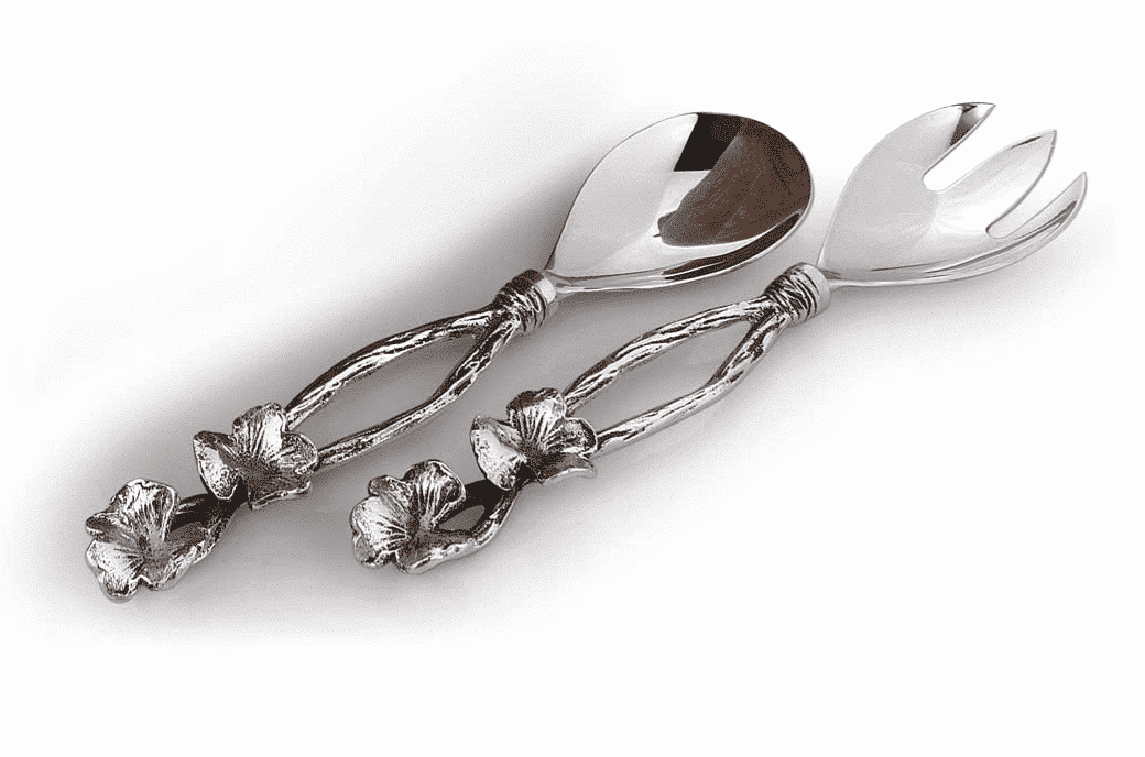 spoon set with flower detail
