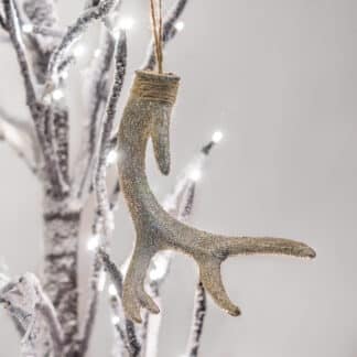 Champagne Glitter Antler Wing Decoration