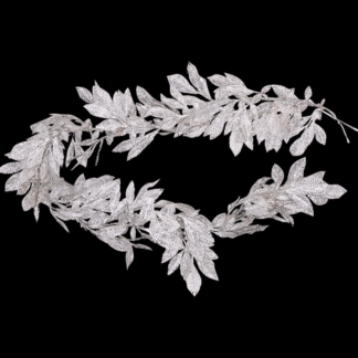 Silver Leaves Decoration With Lights