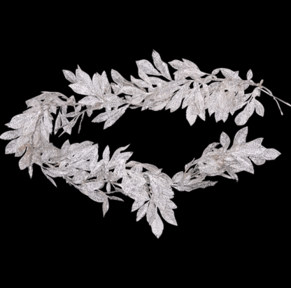 Silver Leaves Decoration With Lights