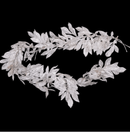 Silver Leaves Decoration With Lights