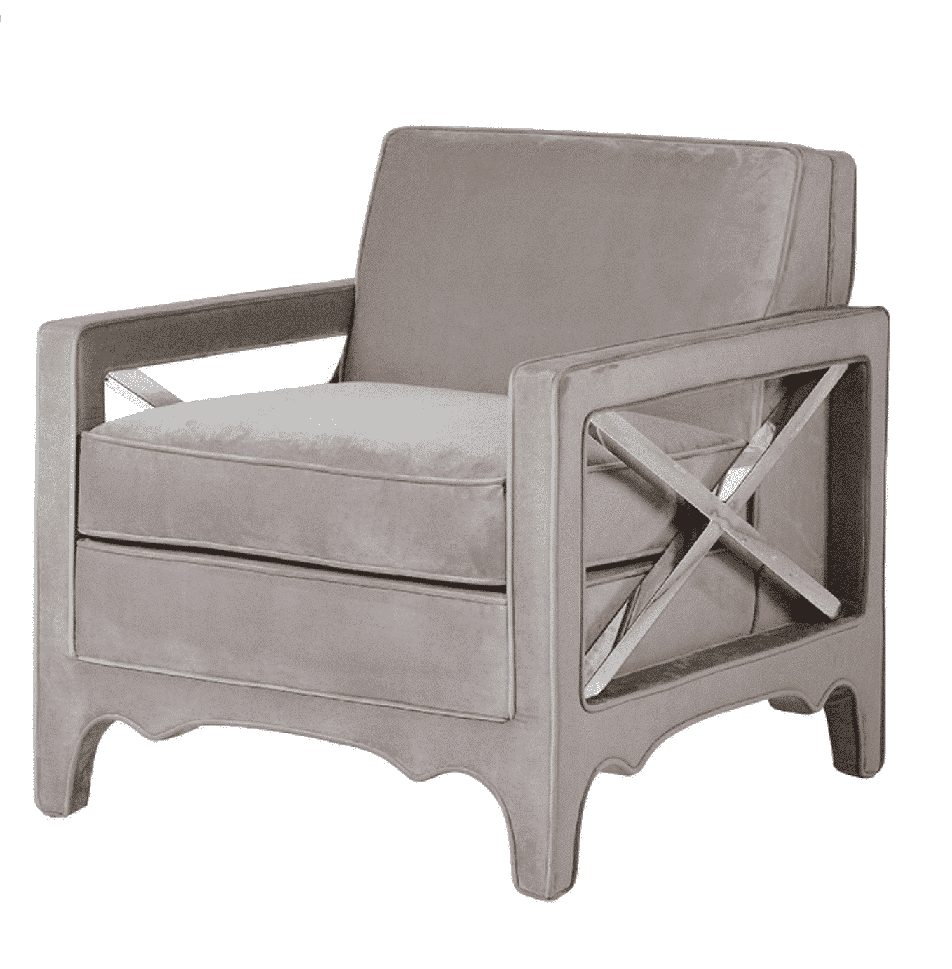 grey taupe x arm chair