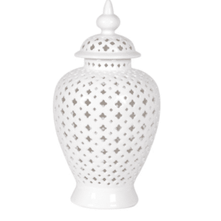 Large White Decorative Jar