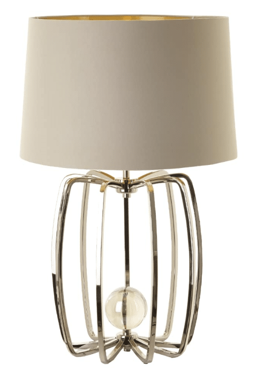 Crystal Ball Nickel Table Lamp