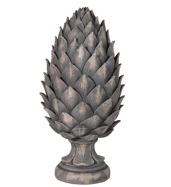 Decorative Taupe Grey Pine Ornament