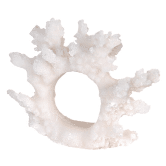 A Set of 6 Cream Coral Napkin Ring Holders