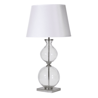 Tall White Bubble Glass Lamp