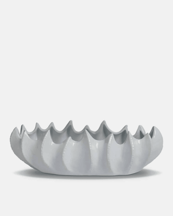 long light grey unique bowl