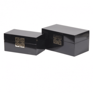 Decorative Black Boxes – Set of 2