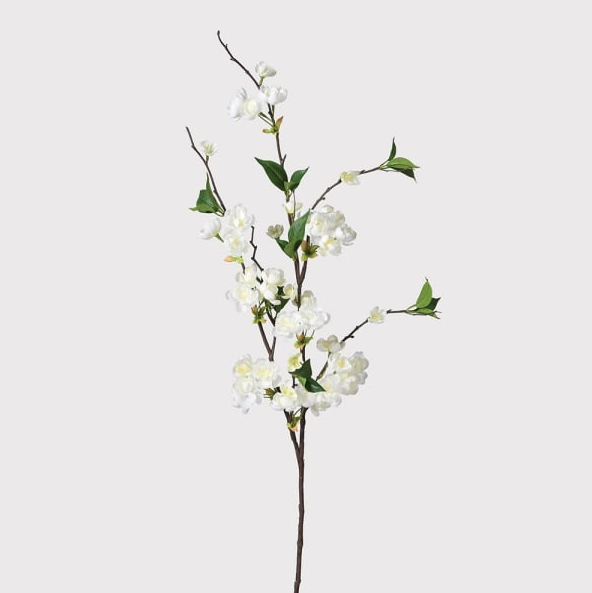 faux flower white blossom stem