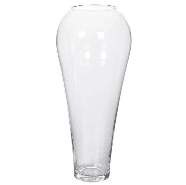 tall tapered clear glass vase