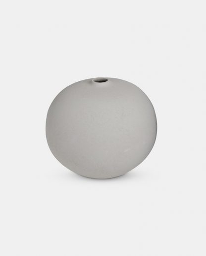 white round textural vase