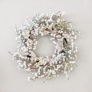 White Frosted Berry Wreath