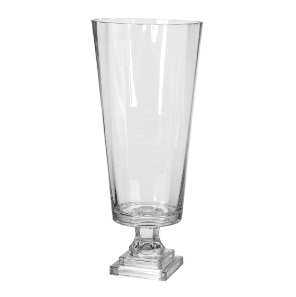 tall tapered glass vase
