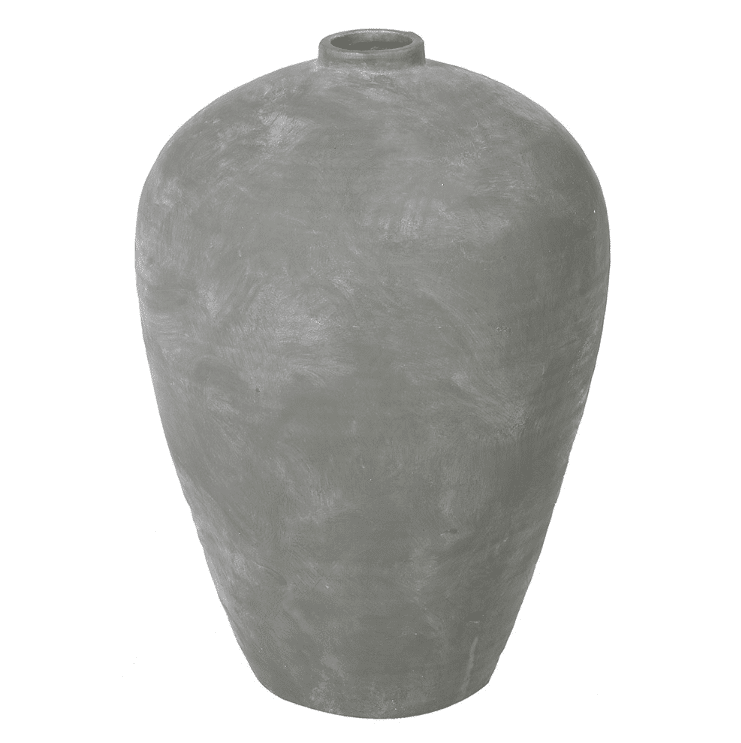 cement-effect ceramic vase