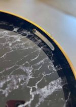 Black Marble Effect Tray Tables – Set of 2 - Image 2