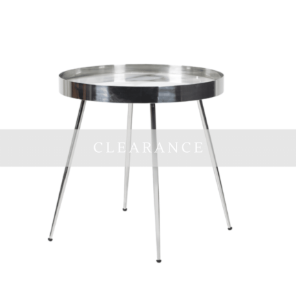 Contemporary Side Table With A White Marble Effect Top
