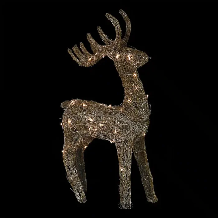 Pixie Rattan Lit Deer - Large - Image 2