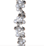 Fairytale Led Silver and White Bauble Cascade