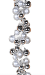 Fairytale Led Silver and White Bauble Cascade - Image 2