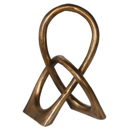 gold loop infinity sculpture