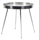 Contemporary Side Table With A White Marble Effect Top - Image 2