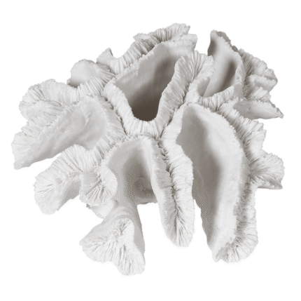 white faux coral decoration