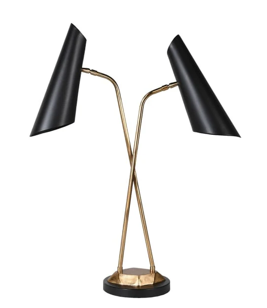 black gold dual desk lamp