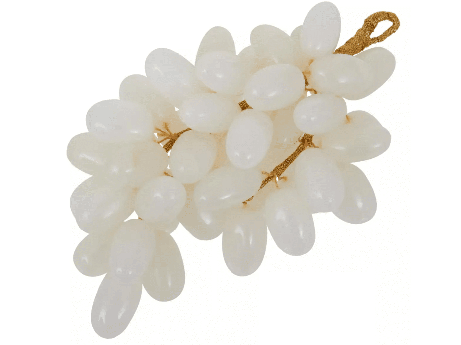 decorative white grapes with gold detail