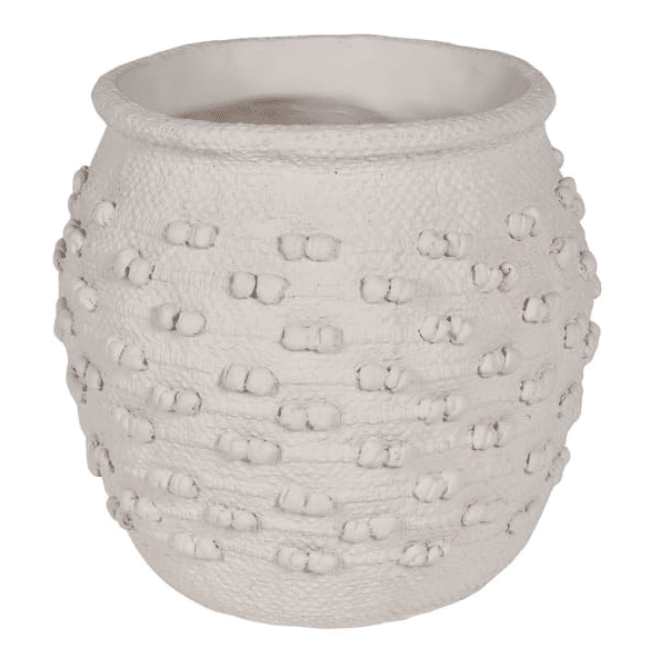 elegant textured off white ceramic vase