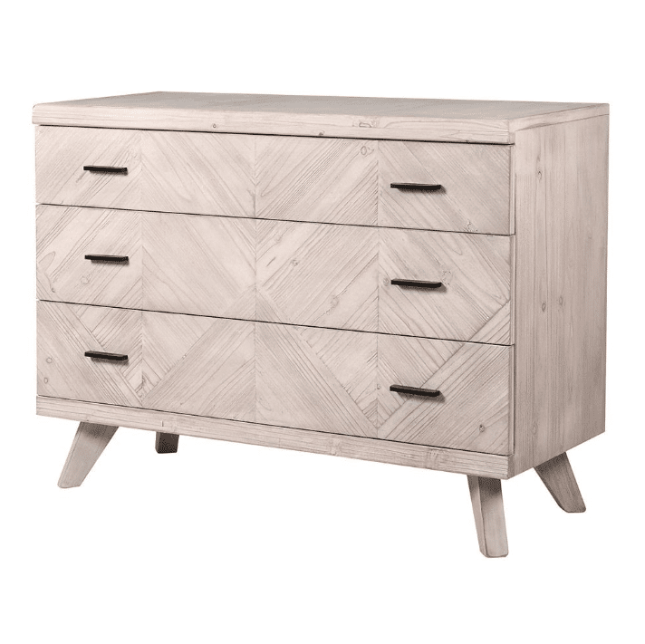 three-drawer wooden chest