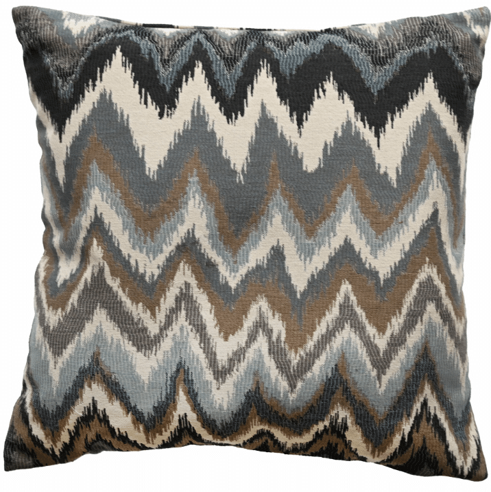 zig-zag jacquard design cushion in taupe tones