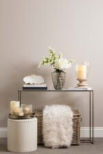 cream faux fur throw