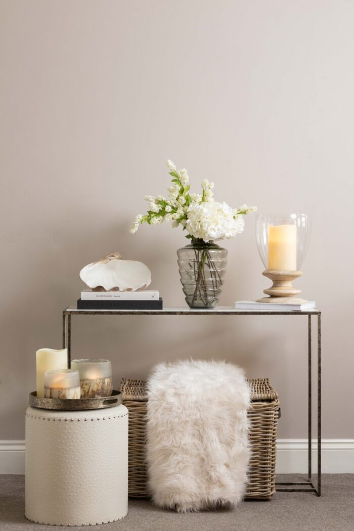 cream faux fur throw