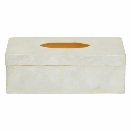 White Sea Shell Tissue Box