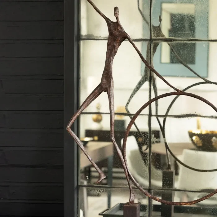 abstract hoop dancer figure sculpture