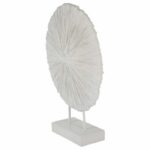 contemporary white textured ornament on stand with matte finish side view