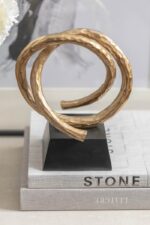 decorative twisted bronze circle ornament