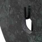 Close-up of black marble with rich green natural veining
