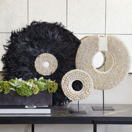 ebony juju hat feather wall decor