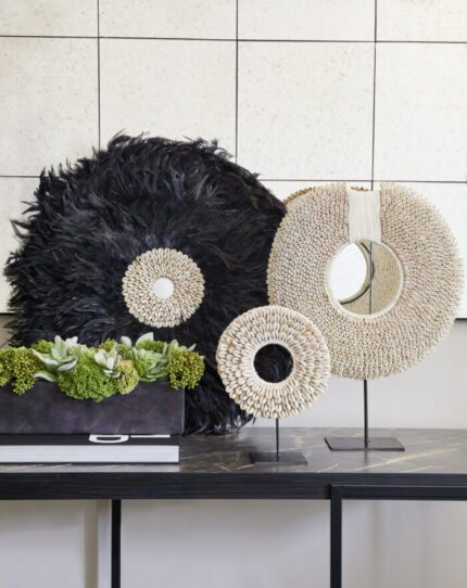 ebony juju hat feather wall decor