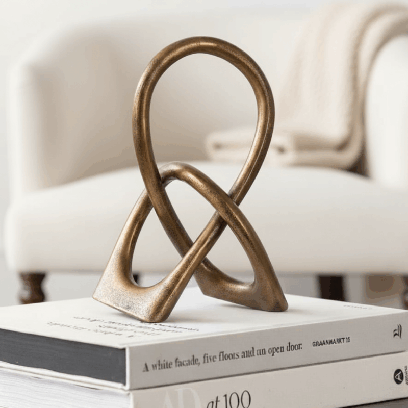 abstract aluminium infinity ornament