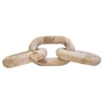side view of the chocolate marble chain ornament