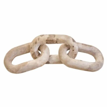chocolate marble three-link chain sculpture, 36cm wide
