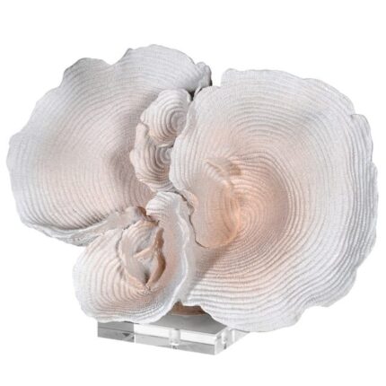 large white faux coral ornament
