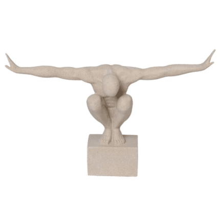 minimalist natural male statue with outstretched arms