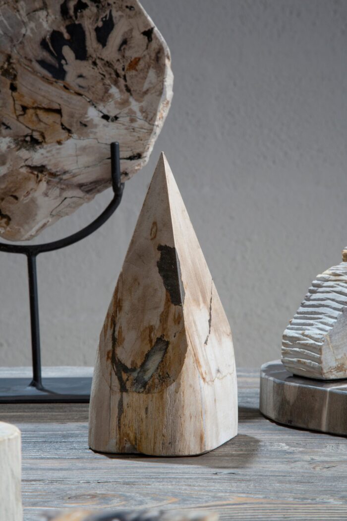 Creme Pyramid Sculpture - Image 2