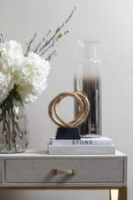 rich bronze twisted decorative sculpture
