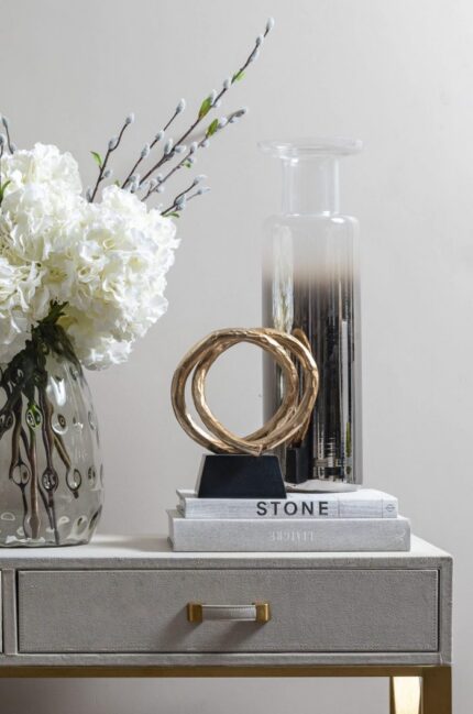 rich bronze twisted decorative sculpture