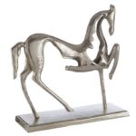 Close-up of the rough nickel texture on the Harlie horse sculpture